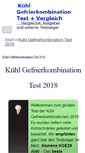 Mobile Screenshot of kuehl-gefrierkombination-test.de