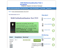 Tablet Screenshot of kuehl-gefrierkombination-test.de